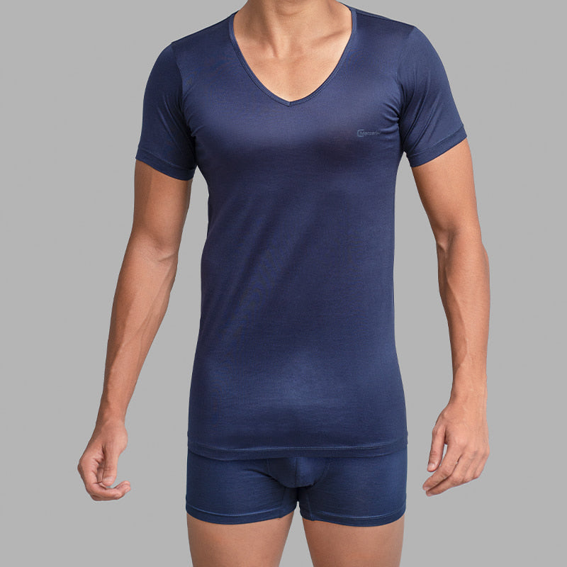 V-Neck Undershirt-Navy