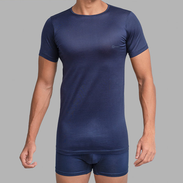 O-Neck Undershirt-Navy