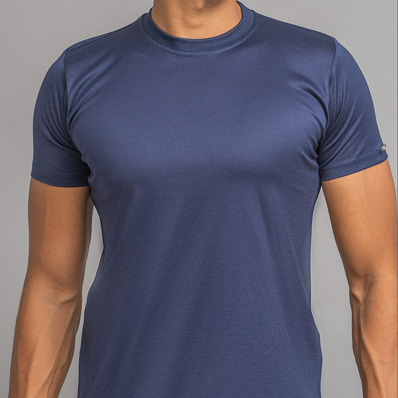 O-Neck T-Shirt -Navy
