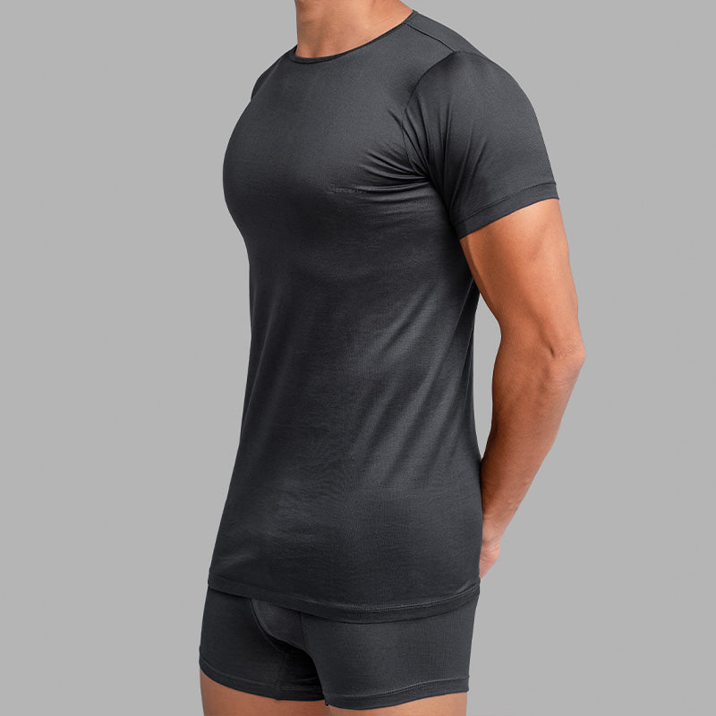 O-Neck Undershirt-Black