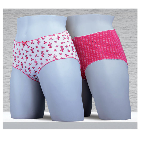 Pack of 2 Soft Candy Patterned Midi Panties - Multicolor