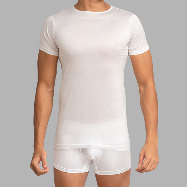 O-Neck Undershirt-White