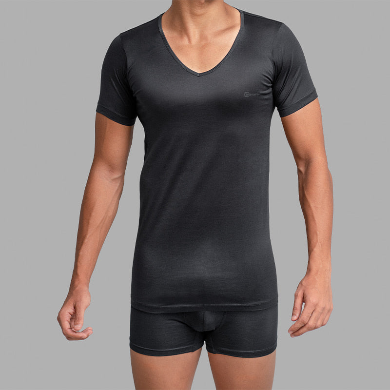 V-Neck Undershirt-Black