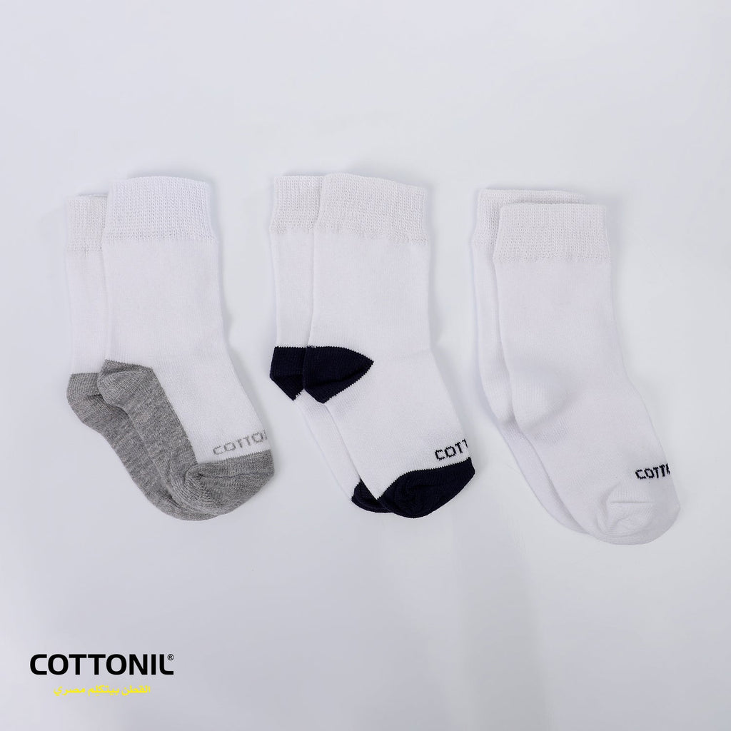 Pack Of 6 Everyday Basic White Girls Socks -شراب أطفال ابیض