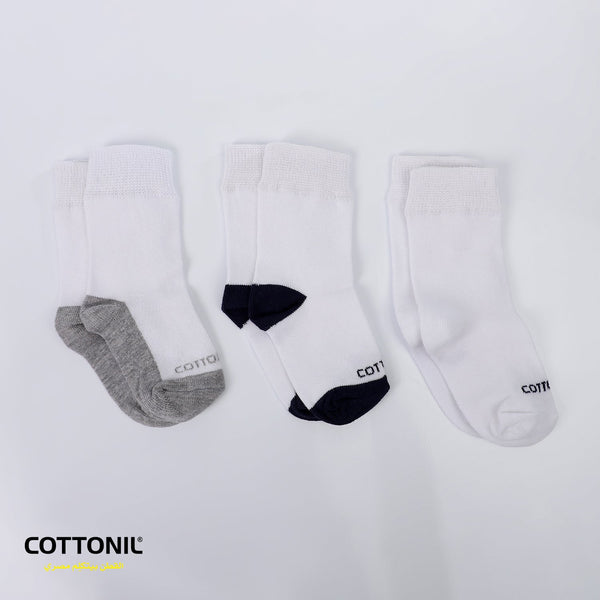 Pack Of 6 Everyday Basic White Girls Socks -شراب أطفال ابیض