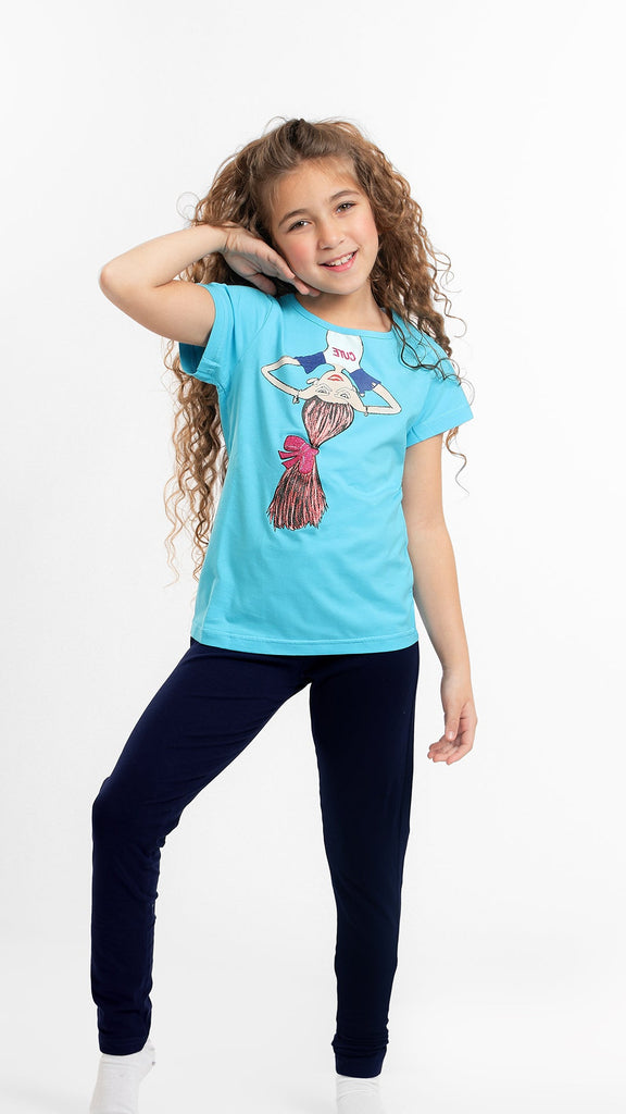 Grils Pajama Set - 914- بيجاما صيفي بناتي