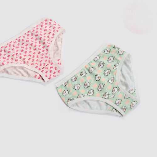 Pack Of 2 Girls Slip On Printed Panties CANDY