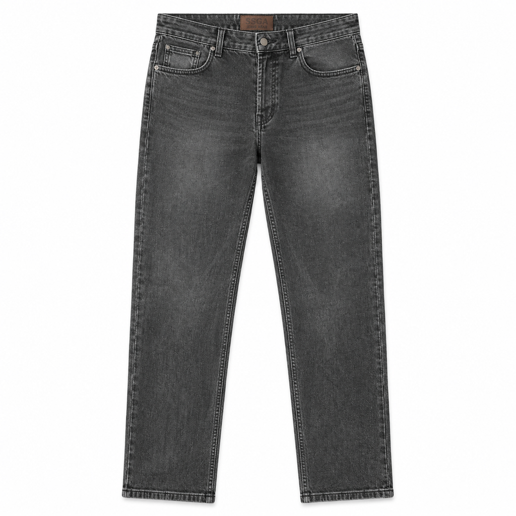 ⁨بنطلون جينز ستريت فيت نيو سكاي ليكرا فيراني Women's Charcoal Grey Stretch Straight Fit Jeans⁩