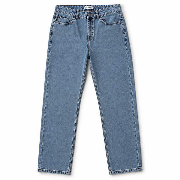 بنطلون جينز وايد ليج لون ازرق فاتح نيو فيجين Women's Jeans Light Blue Wide Leg