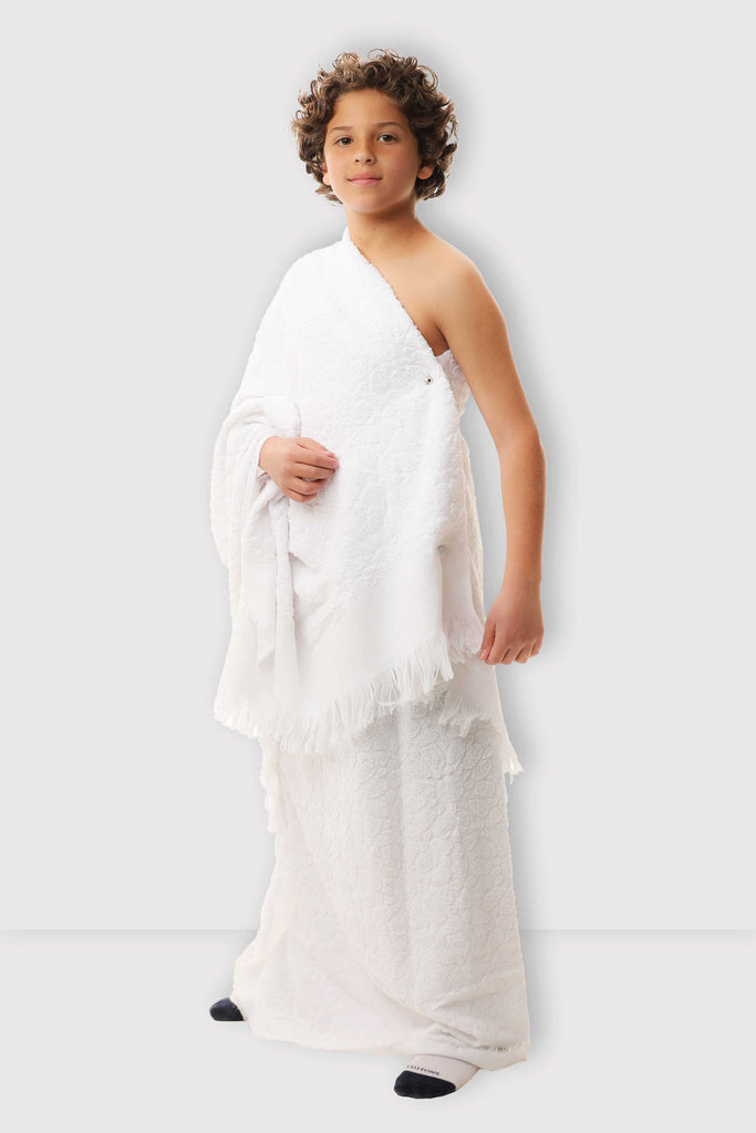 Boy's White Cotton Ihram Wear احرام اطفال