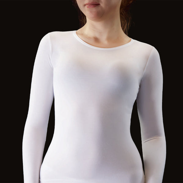 Mercerise Women's nickless LS Top