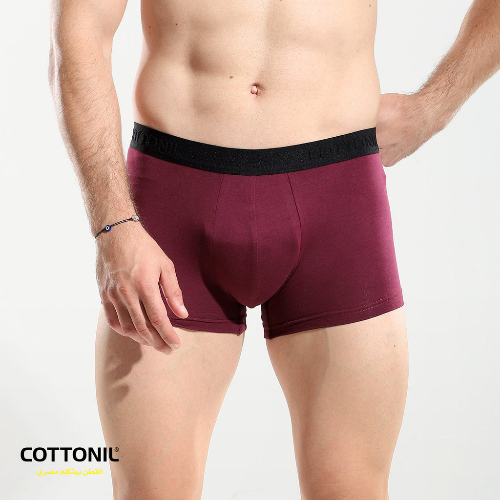 Men's Plain Boxer-Wine