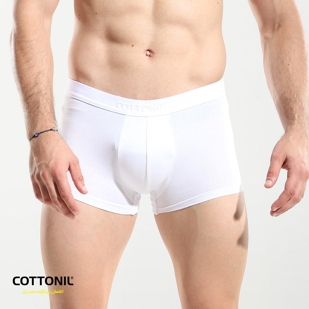 Men's Plain Boxer-White