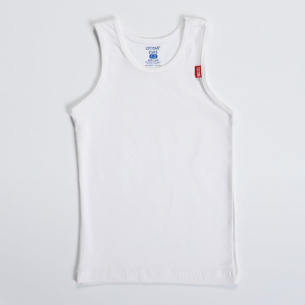 Boy's tank top unrdeshirt "Stretch"-white