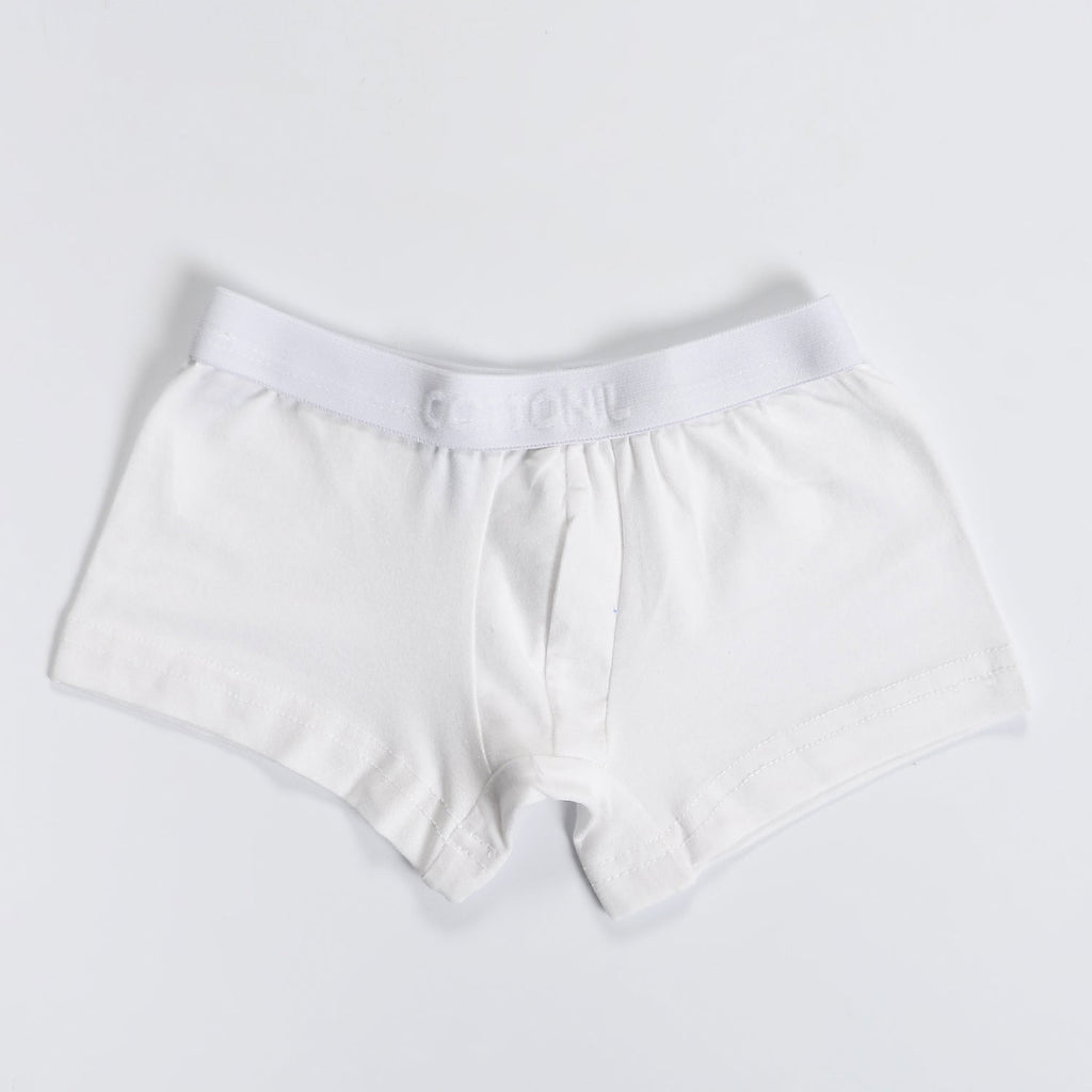 Boy's Plain Boxer-White