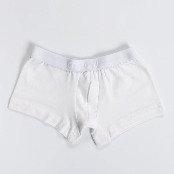 Boy's Plain Boxer-White