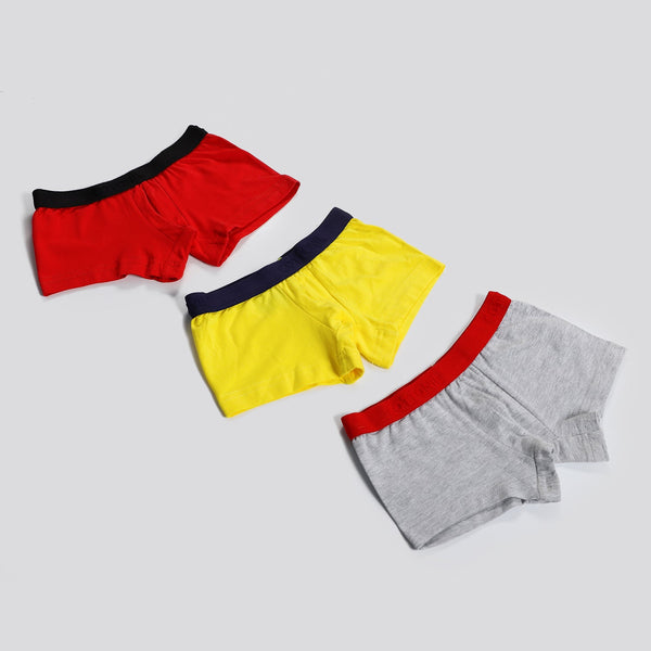 Pack of 3 Boy's Plain Boxer-Multicolor