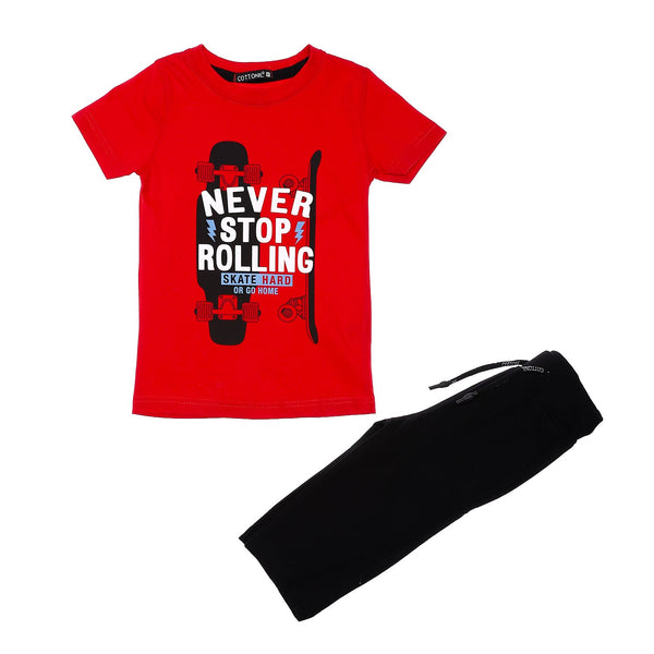 Short Sleeves Boys Pajama  523 بيجاما صيفي اولادي
