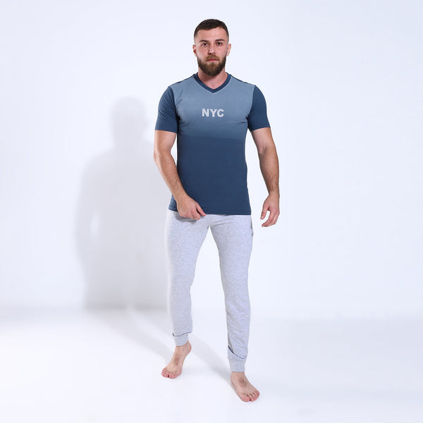 Men's V-Neck Cotton Pajama 205