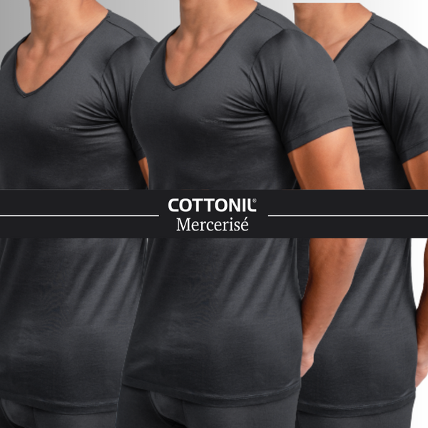 Bundle of 3 V-Neck Undershirt-Black