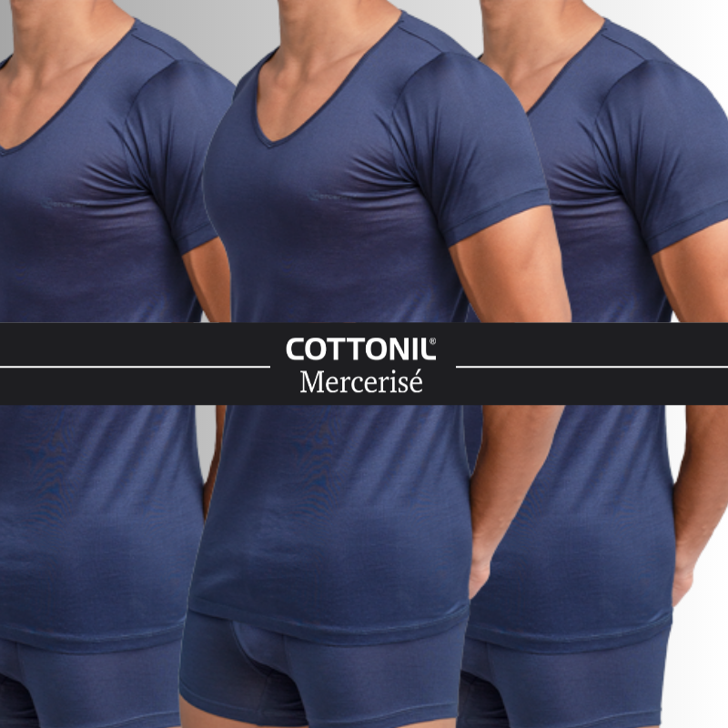 Bundle of 3 V-Neck Undershirt-Navy
