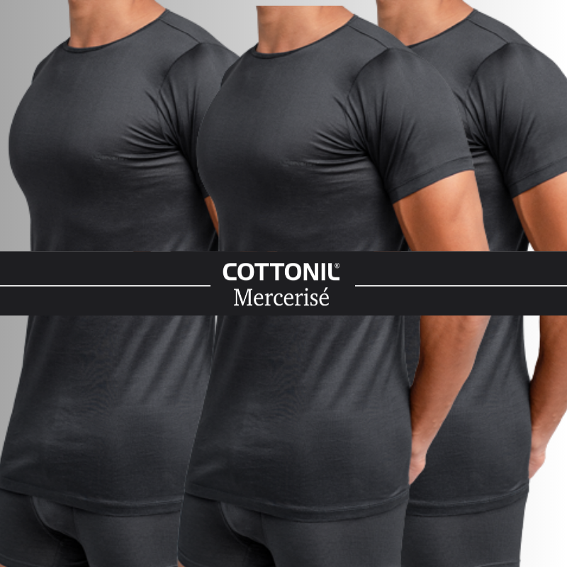 Bundle of 3 O-Neck Undershirt-Black