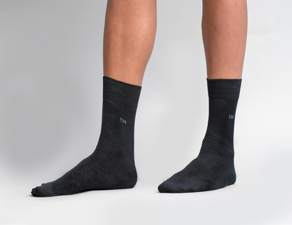Jacquard Socks-Black