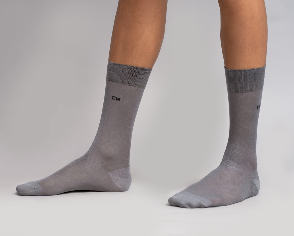 Jacquard Socks-Grey