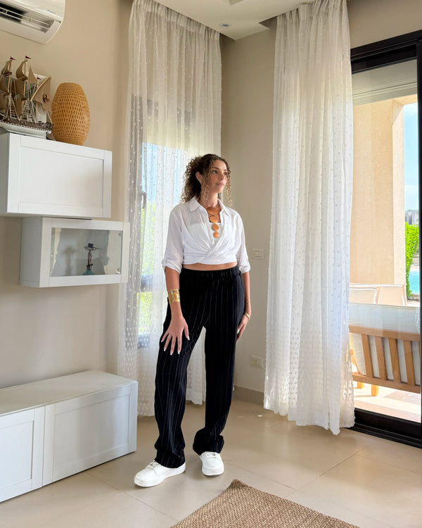Striped Pants Black w